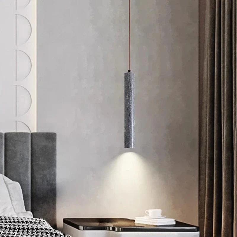 Suspension cylindrique en marbre naturel LED minimaliste - Luxe et Élégance | Marco Lucetti