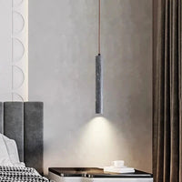 Suspension cylindrique en marbre naturel LED minimaliste - Luxe et Élégance | Marco Lucetti