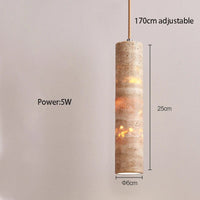 Suspension cylindrique LED en marbre design. | Marco Lucetti 25 cm / 3000K / Lumière chaude 3000K