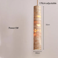 Suspension cylindrique LED en marbre design. | Marco Lucetti 35 cm / 3000K / Lumière chaude 3000K