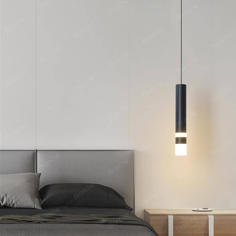 Suspension cylindrique LED noire - Design Loft | Marco Lucetti
