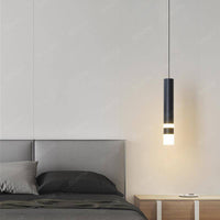 Suspension cylindrique LED noire - Design Loft | Marco Lucetti