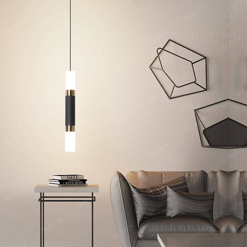 Suspension cylindrique LED noire - Design Loft | Marco Lucetti