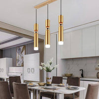 Suspension cylindrique tube chromé à LED SimpliLight | Marco Lucetti