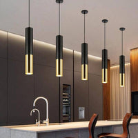 Suspension cylindrique tube chromé à LED SimpliLight | Marco Lucetti