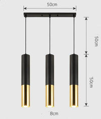Suspension cylindrique tube chromé à LED SimpliLight | Marco Lucetti C - 3 lampes - Base rectangle / Chaude