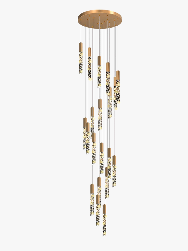 Suspension d'escalier en cristal Luxe & Élégance
