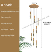 Suspension d'escalier en cristal Luxe & Élégance