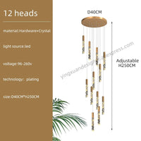 Suspension d'escalier en cristal Luxe & Élégance | Marco Lucetti