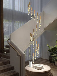 Suspension d'escalier en cristal Luxe & Élégance | Marco Lucetti