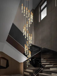 Suspension d'escalier en cristal Luxe & Élégance | Marco Lucetti