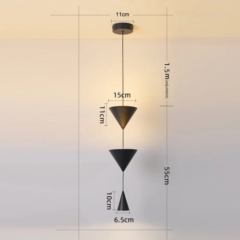 Suspension de chevet minimaliste - Épurée et élégante | Marco Lucetti Noir / Chaud