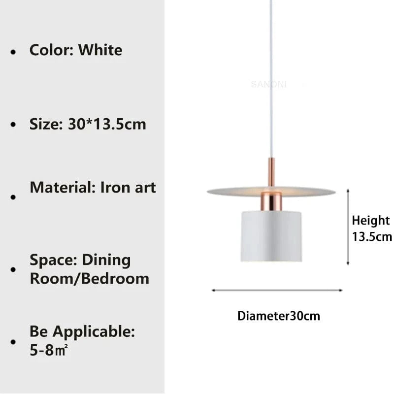 Suspension de chevet moderne pour salon salle à manger chambre hôtel - Luminor | Marco Lucetti Blanc 30cm / Sans Ampoule