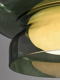 Suspension de design en verre émeraude modernes | Marco Lucetti