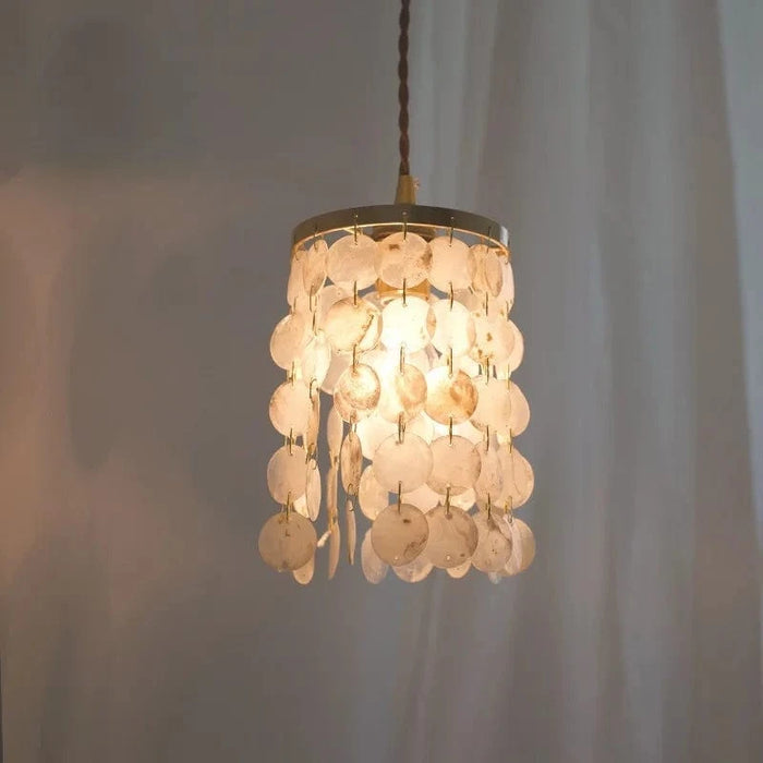 Suspension de luxe en cuivre avec coquillages naturels - Édition Rétro Chic | Marco Lucetti D12 H20cm