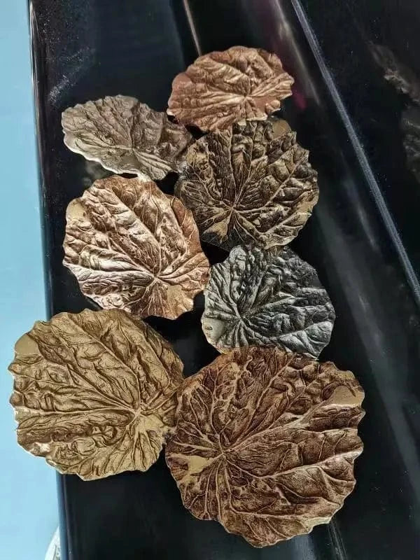 Suspension de luxe en cuivre avec feuille de lotus design rétro | Marco Lucetti Couleur personnalisée / Blanc chaud