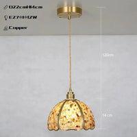 Suspension de luxe en cuivre et cristal naturel à LED | Marco Lucetti Coloré / 3 lumières modifiables