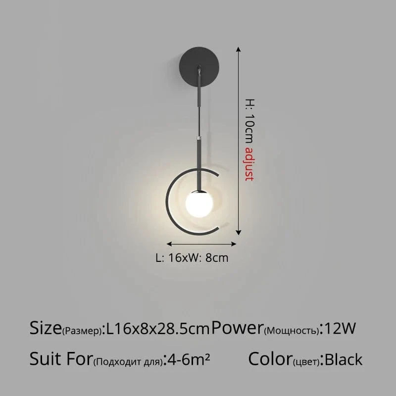 Suspension de luxe minimaliste et innovante | Marco Lucetti A Noir L16x8cm / Intensité variable avec télécommande