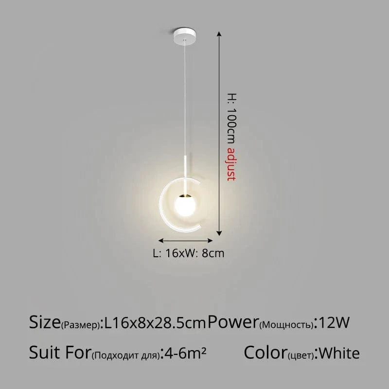 Suspension de luxe minimaliste et innovante | Marco Lucetti B Blanc L16x8cm / Intensité variable avec télécommande