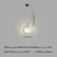 Suspension de luxe minimaliste et innovante | Marco Lucetti B Noir L16x8cm / Blanc froid