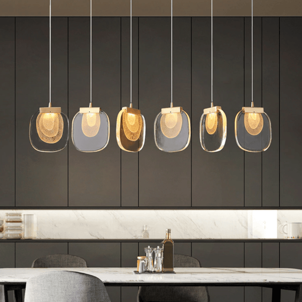 Suspension de luxe moderne avec lampe en verre Anamy | Marco Lucetti