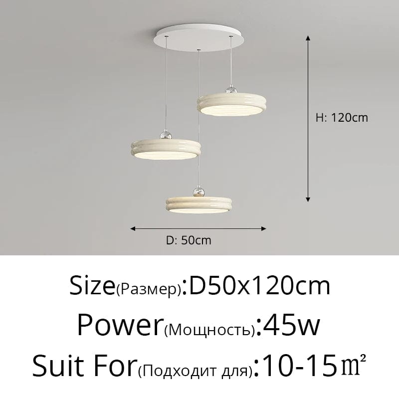 Suspension de luxe moderne dimmable avec abat-jour circulaire en fer - Collection Élégance contemporaine | Marco Lucetti
