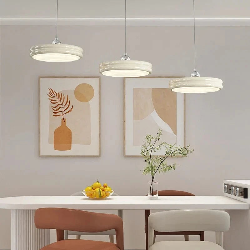 Suspension de luxe moderne dimmable avec abat-jour circulaire en fer - Collection Élégance contemporaine | Marco Lucetti