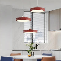 Suspension de luxe moderne dimmable avec abat-jour circulaire en fer - Collection Élégance contemporaine | Marco Lucetti