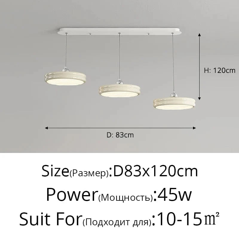 Suspension de luxe moderne dimmable avec abat-jour circulaire en fer - Collection Élégance contemporaine | Marco Lucetti Châssis long Blanc