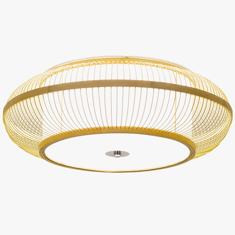 Plafonnier Chinois en Bois de Grande Taille 