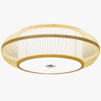 Plafonnier Chinois en Bois de Grande Taille 