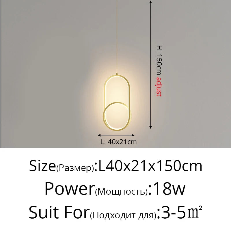 Suspension de style moderne minimaliste haut de gamme