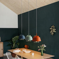 Suspension Delcio: Double abat-jours en verre et métal modernes | Marco Lucetti