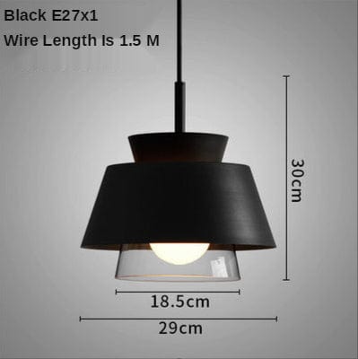 Suspension Delcio: Double abat-jours en verre et métal modernes | Marco Lucetti Noir