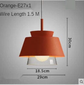 Suspension Delcio: Double abat-jours en verre et métal modernes | Marco Lucetti Orange