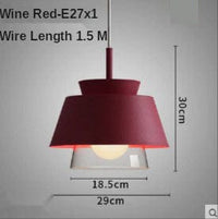 Suspension Delcio: Double abat-jours en verre et métal modernes | Marco Lucetti Rouge