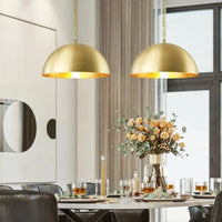 Suspension demi-boule en laiton - Design américain | Marco Lucetti