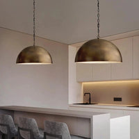 Suspension demi-boule en laiton - Design américain | Marco Lucetti