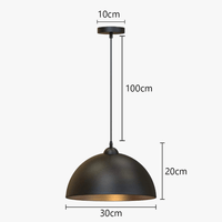 Suspension demi-boule rétro style USA | Marco Lucetti