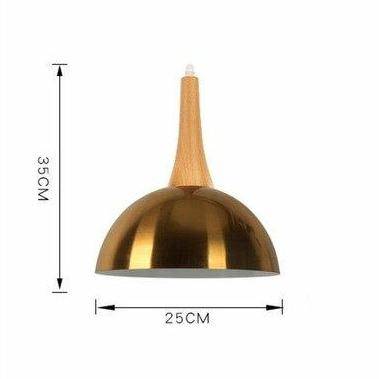 Suspension Demi-Boule Vibrante en Bois - Collection Colorée | Marco Lucetti A / Doré