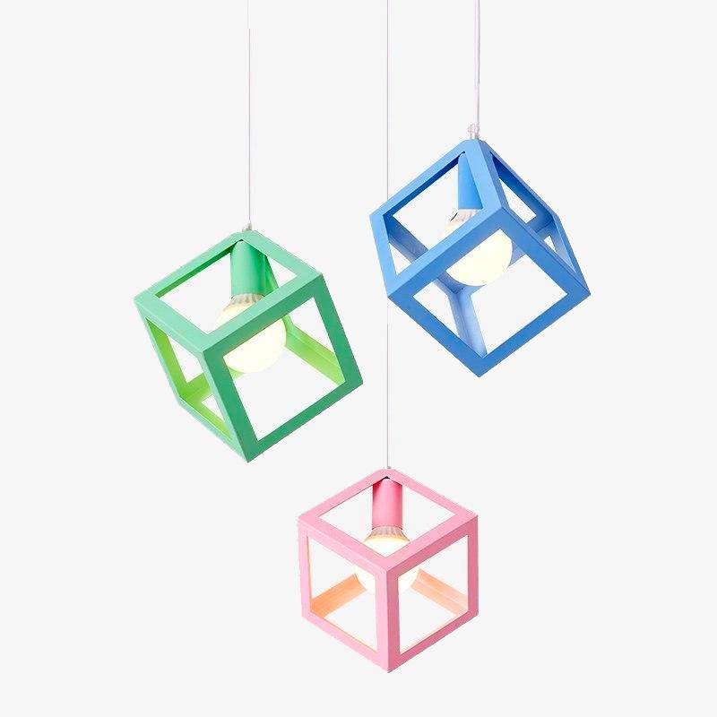Suspension LED Cube Design en Métal