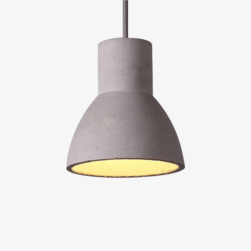 Suspension LED Design avec Abat-jour en Ciment Rond