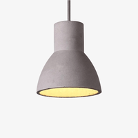 Suspension LED Design avec Abat-jour en Ciment Rond