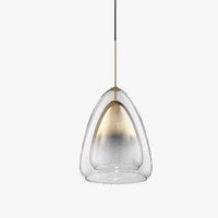 Suspension design à LED en verre double épaisseur Art-Light