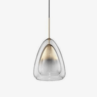 Suspension design à LED en verre double épaisseur Art-Light