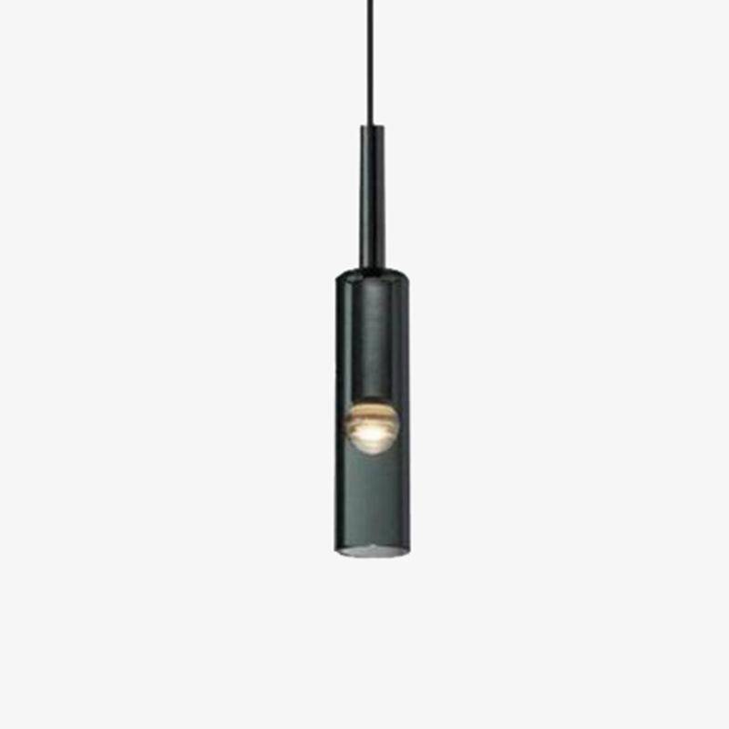 Suspension à LED cylindrique en verre cristal FlyLux.