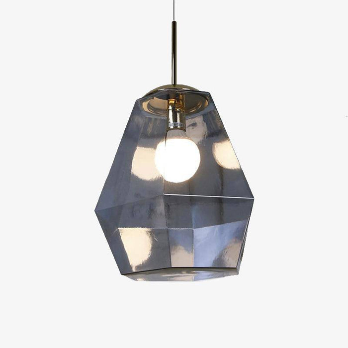 Suspension LED en verre coloré : Diamants Design