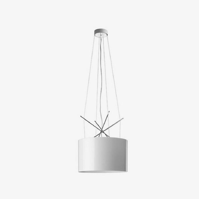 Suspension Rayon Chromé cylindrique et bâtons chromés