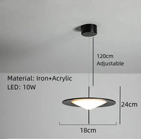 Suspension Design Artistique Acrylique Réglable - Livraison Express | Marco Lucetti Diamètre 18cm / Lumière blanche