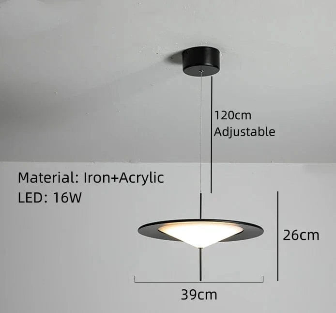 Suspension Design Artistique Acrylique Réglable - Livraison Express | Marco Lucetti Diamètre 39cm / Lumière blanche